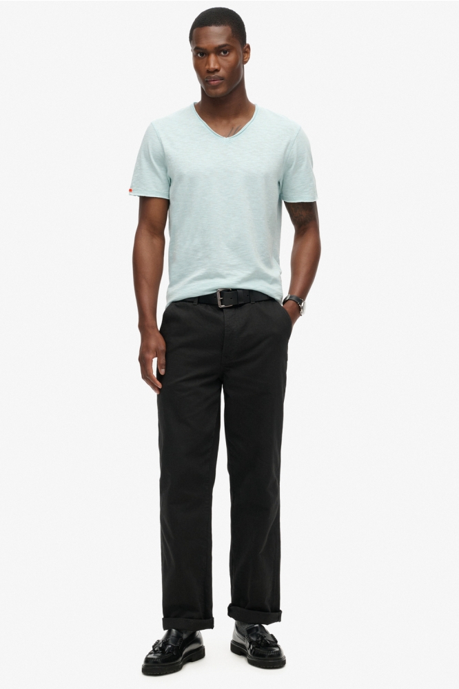 RAW EDGE SLUB T SHIRT M1012076A POWDER BLUE